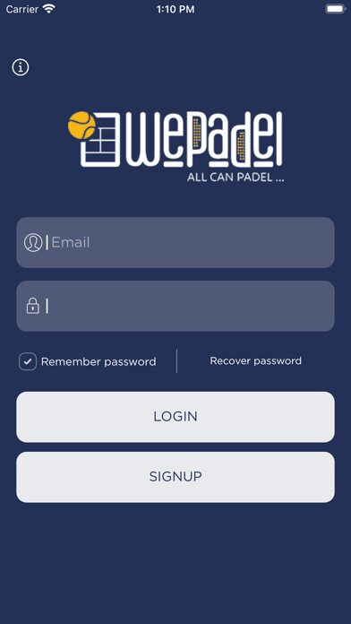 Emulate iPhone app We Padel using MyAndroid Emulate iPhone app We Padel using MyAndroid
