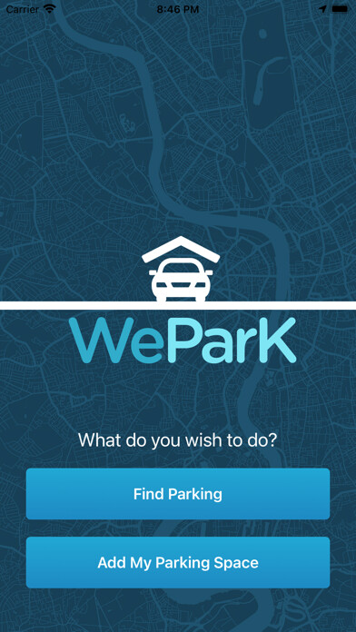 Emulate iPhone app WePark: Rent or Find Parking using MyAndroid