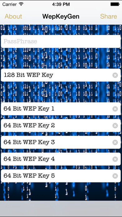 Emulate iPhone app WEP keys for WiFi Passwords using MyAndroid Emulate iPhone app WEP keys for WiFi Passwords using MyAndroid