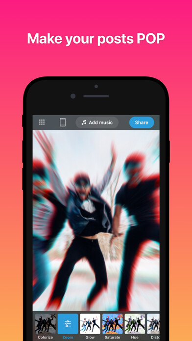 Emulate iPhone app WePop: Photo & Story Animator using MyAndroid