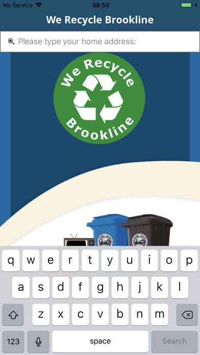Emulate iPhone app We Recycle Brookline using MyAndroid