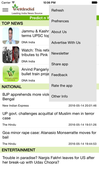 Emulate iPhone app WeRindia using MyAndroid Emulate iPhone app WeRindia using MyAndroid