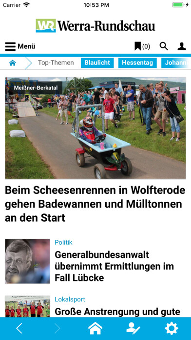 Emulate iPhone app Werra-Rundschau using MyAndroid Emulate iPhone app Werra-Rundschau using MyAndroid