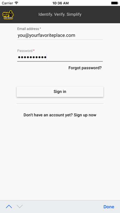 Emulate iPhone app WE SCAN - Bar and Restaurant using MyAndroid Emulate iPhone app WE SCAN - Bar and Restaurant using MyAndroid