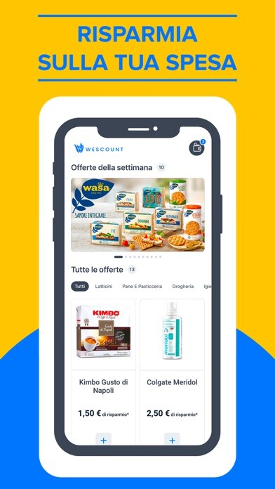 Emulate iPhone app WeScount: sconti e rimborsi using MyAndroid