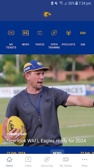 Emulate iPhone app West Coast Eagles Official App using MyAndroid Emulate iPhone app West Coast Eagles Official App using MyAndroid