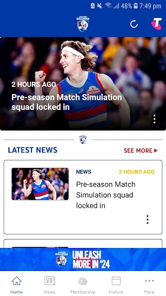 Emulate iPhone app Western Bulldogs Official App using MyAndroid Emulate iPhone app Western Bulldogs Official App using MyAndroid