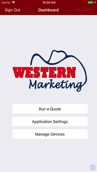 Emulate iPhone app Western Marketing Quote Tool using MyAndroid Emulate iPhone app Western Marketing Quote Tool using MyAndroid