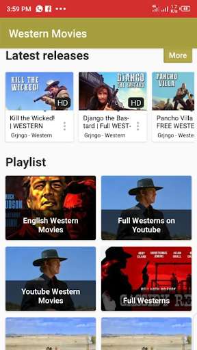 Run android online APK Western Movies from MyAndroid or emulate Western Movies using MyAndroid