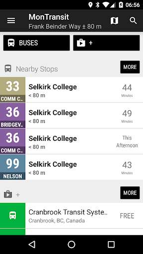 Emulate Android APK West Kootenay Transit System Bus - MonTransit