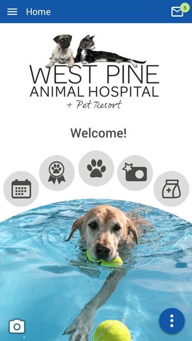 Emulate iPhone app West Pine Animal Hospital using MyAndroid
