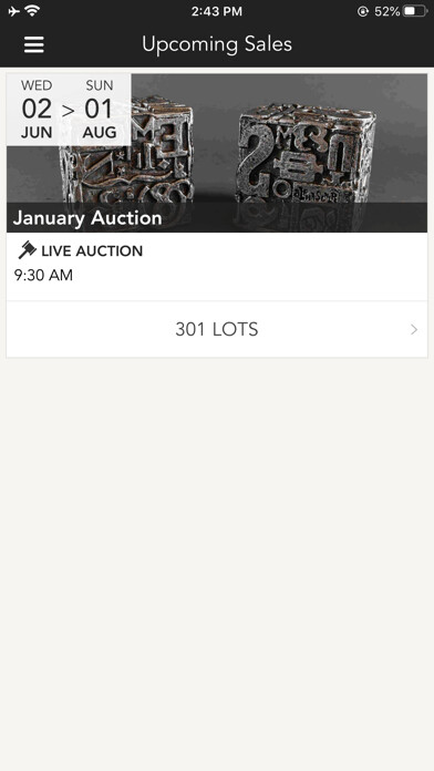 Emulate iPhone app Westport Auction using MyAndroid
