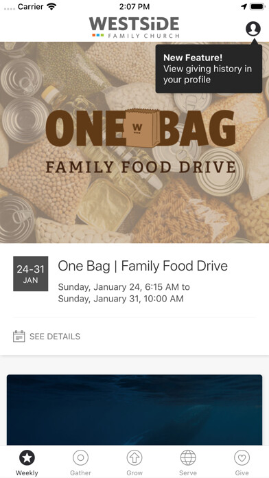 Emulate iPhone app Westside Family Church using MyAndroid