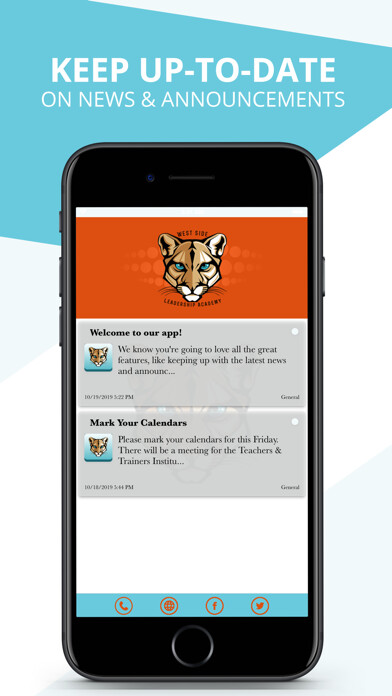 Emulate iPhone app West Side Leadership Academy using MyAndroid