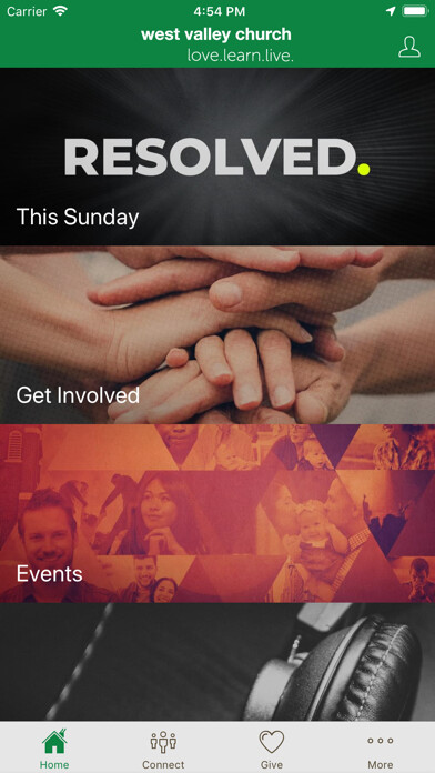 Emulate iPhone app West Valley Church App using MyAndroid