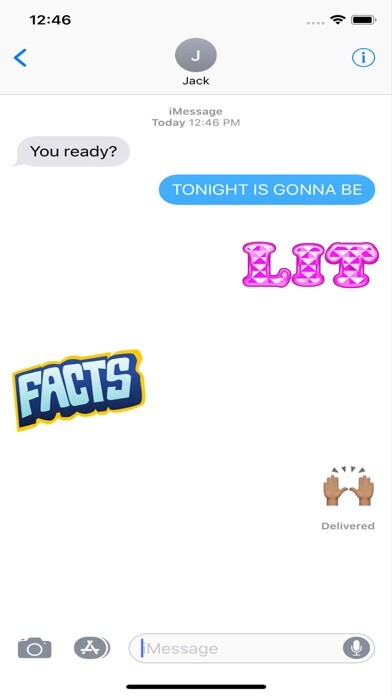 Emulate iPhone app WE tv Hip Hop Stickers using MyAndroid