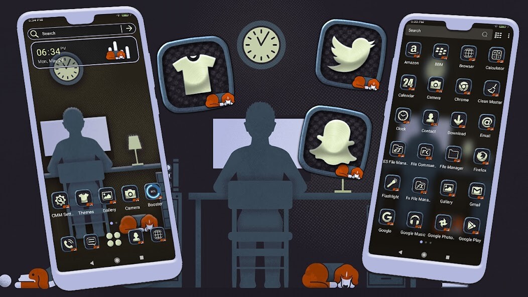 Run android online APK WFH Launcher Theme from MyAndroid or emulate WFH Launcher Theme using MyAndroid