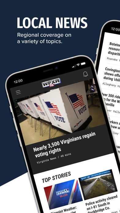 Emulate iPhone app WFXR News Roanoke Lynchburg using MyAndroid Emulate iPhone app WFXR News Roanoke Lynchburg using MyAndroid