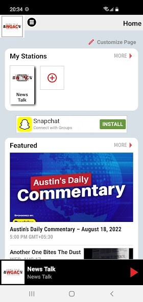 Emulate iPhone app WGAC News Talk using MyAndroid Emulate iPhone app WGAC News Talk using MyAndroid