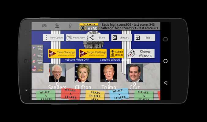 Emulate Android APK Whack a Leader ft. Trump et al