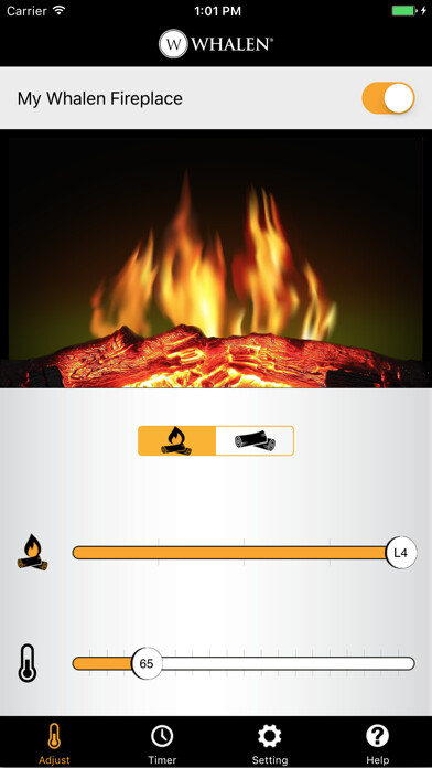 Emulate iPhone app Whalen Bluetooth Fireplace using MyAndroid Emulate iPhone app Whalen Bluetooth Fireplace using MyAndroid
