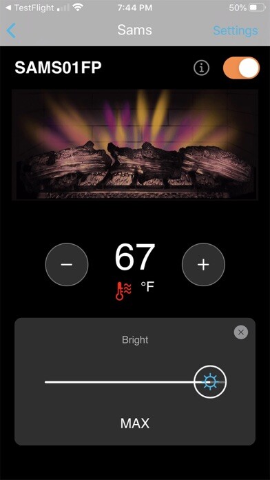 Emulate iPhone app Whalen Premier Fireplace using MyAndroid Emulate iPhone app Whalen Premier Fireplace using MyAndroid