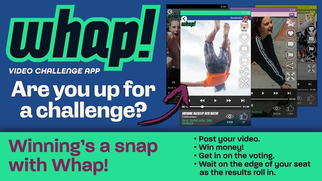 Run android online APK Whap! - Video Challenge App from MyAndroid or emulate Whap! - Video Challenge App using MyAndroid