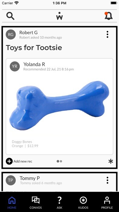 Emulate iPhone app Whatabout: Ask and Get Recs using MyAndroid Emulate iPhone app Whatabout: Ask and Get Recs using MyAndroid