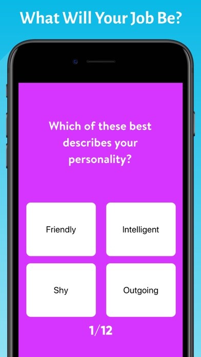 Emulate iPhone app What Is Your Future Job? using MyAndroid