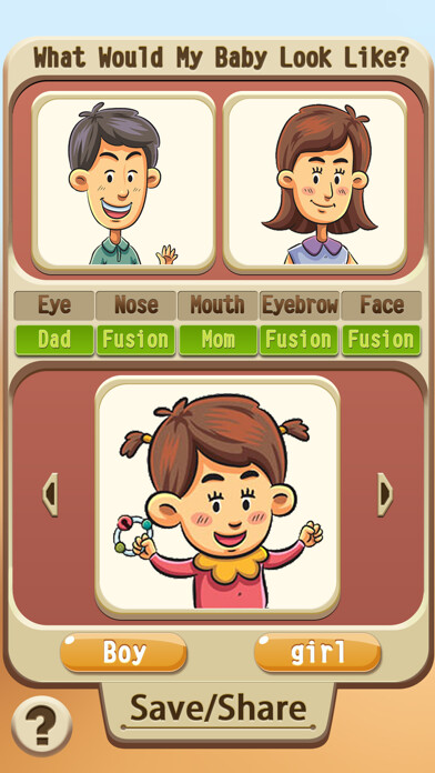 Emulate iPhone app What My Baby Look Like? using MyAndroid