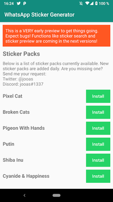 Emulate Android APK WhatsApp Sticker Store