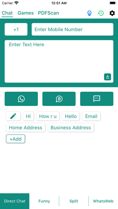 Emulate iPhone app Whats Direct Chat - Whats Wab using MyAndroid Emulate iPhone app Whats Direct Chat - Whats Wab using MyAndroid