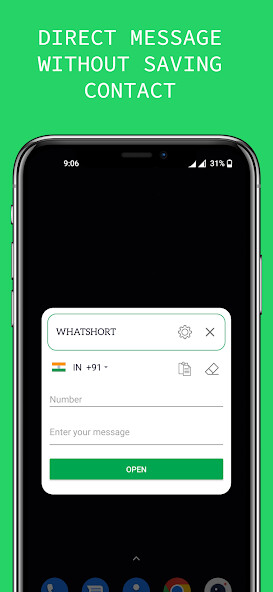 Run android online APK WhatShort -Without save number from MyAndroid or emulate WhatShort -Without save number using MyAndroid