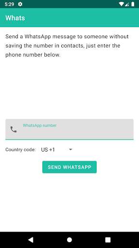 Run android online APK Whats - Send whatsapp messages, no ads! from MyAndroid or emulate Whats - Send whatsapp messages, no ads! using MyAndroid