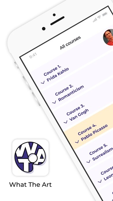 Emulate iPhone app What The Art - History Courses using MyAndroid