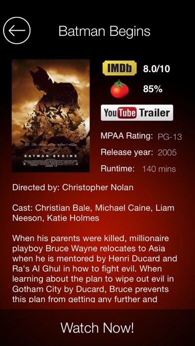 Emulate iPhone app What to Watch - Movies using MyAndroid Emulate iPhone app What to Watch - Movies using MyAndroid