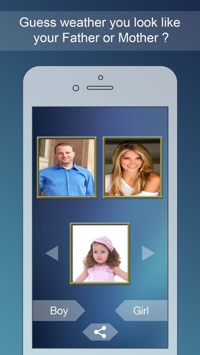 Emulate iPhone app What will my baby look like Mom orDad?:Like Parent using MyAndroid