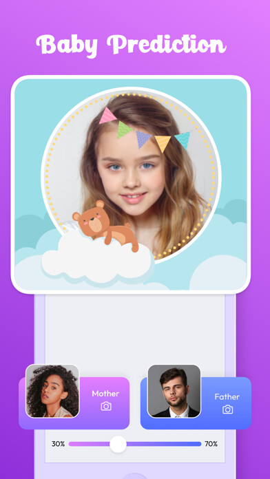 Emulate iPhone app What Will My Baby Look Like using MyAndroid
