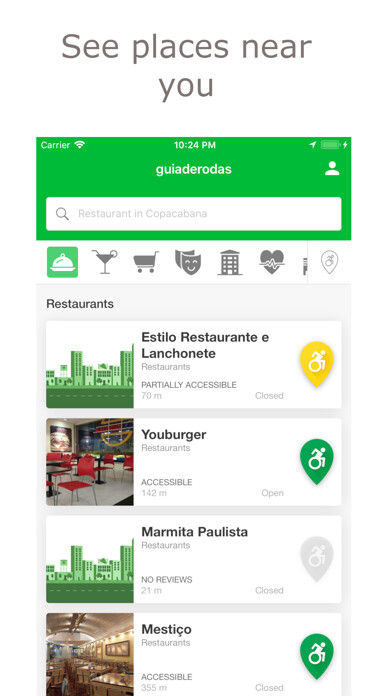 Emulate iPhone app Wheelguide accessibility using MyAndroid