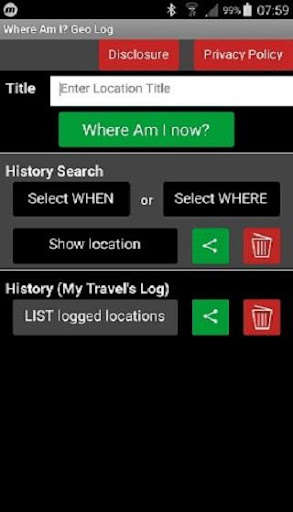 Run android online APK Where Am I? Geo Log from MyAndroid or emulate Where Am I? Geo Log using MyAndroid