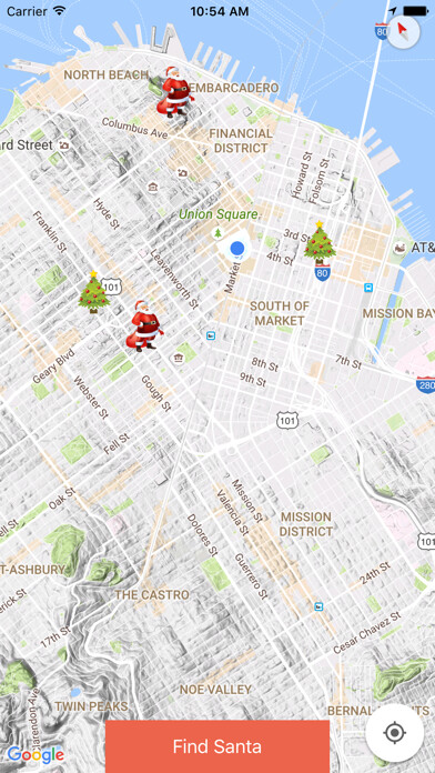 Emulate iPhone app Where is Santa- Santa Locator using MyAndroid Emulate iPhone app Where is Santa- Santa Locator using MyAndroid