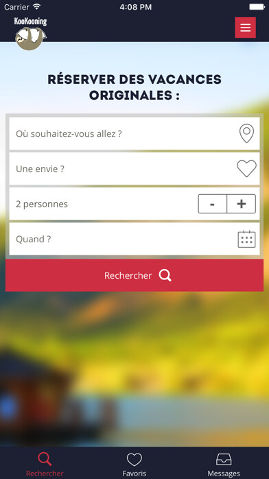 Emulate iPhone app Where to sleep? Rental, Bnb, Activity - KooKooning using MyAndroid