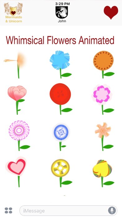 Emulate iPhone app Whimsical Flowers Animated using MyAndroid