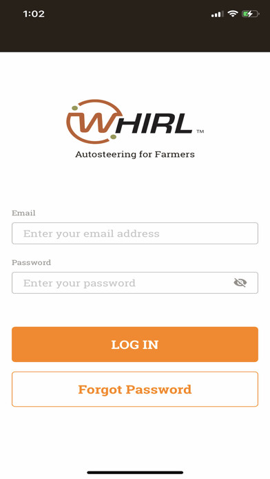 Emulate iPhone app Whirl - Tractor Autosteering using MyAndroid