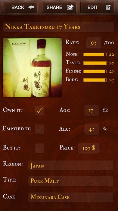 Emulate iPhone app Whisky Log using MyAndroid Emulate iPhone app Whisky Log using MyAndroid