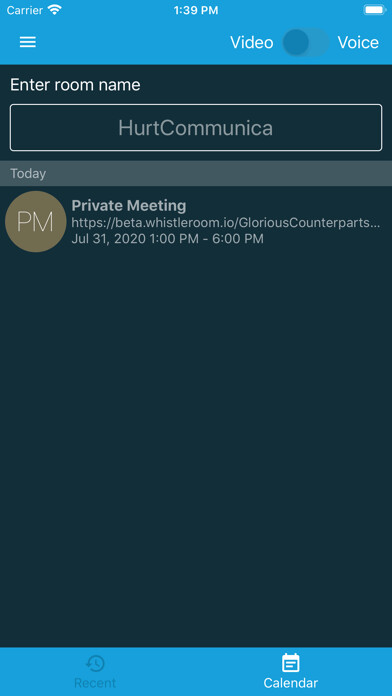 Emulate iPhone app Whistle - Private video chat using MyAndroid
