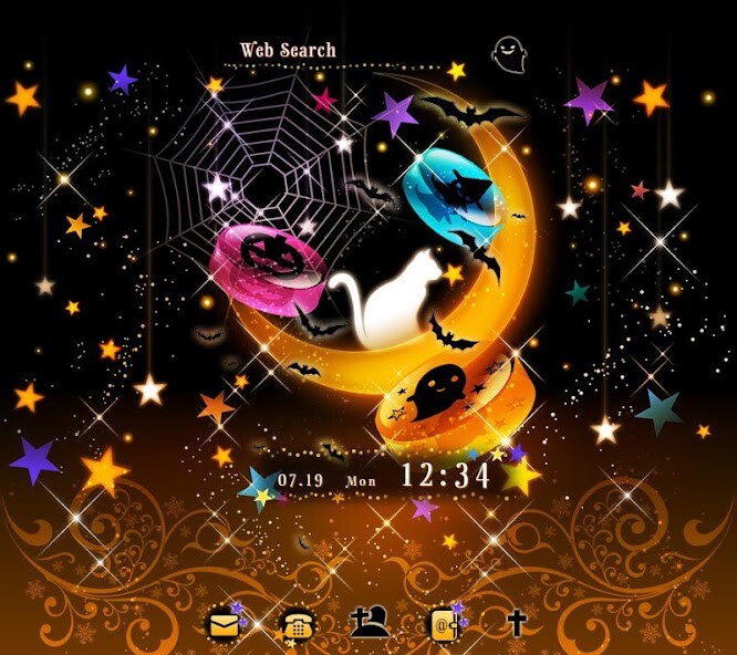 Run android online APK White Cat on Halloween +HOME from MyAndroid or emulate White Cat on Halloween +HOME using MyAndroid