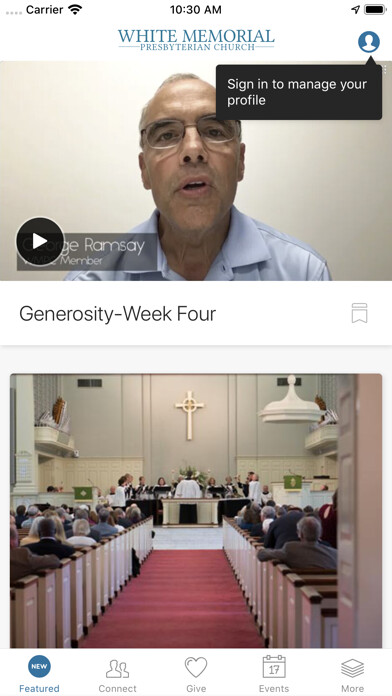 Emulate iPhone app White Memorial Presbyterian NC using MyAndroid