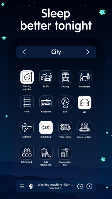 Emulate iPhone app White Noise: Calm Sleep Sounds using MyAndroid