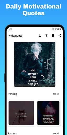 Run android online APK Whitequote Motivation from MyAndroid or emulate Whitequote Motivation using MyAndroid